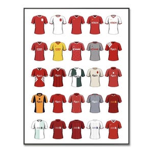 Liverpool Football Shirt Poster: Retro Soccer Jersey Print (Digital Download)