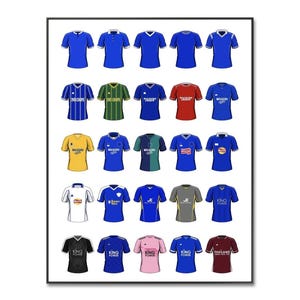 Leicester City Football Shirts Poster: Classic Kit Print (Digital Download)