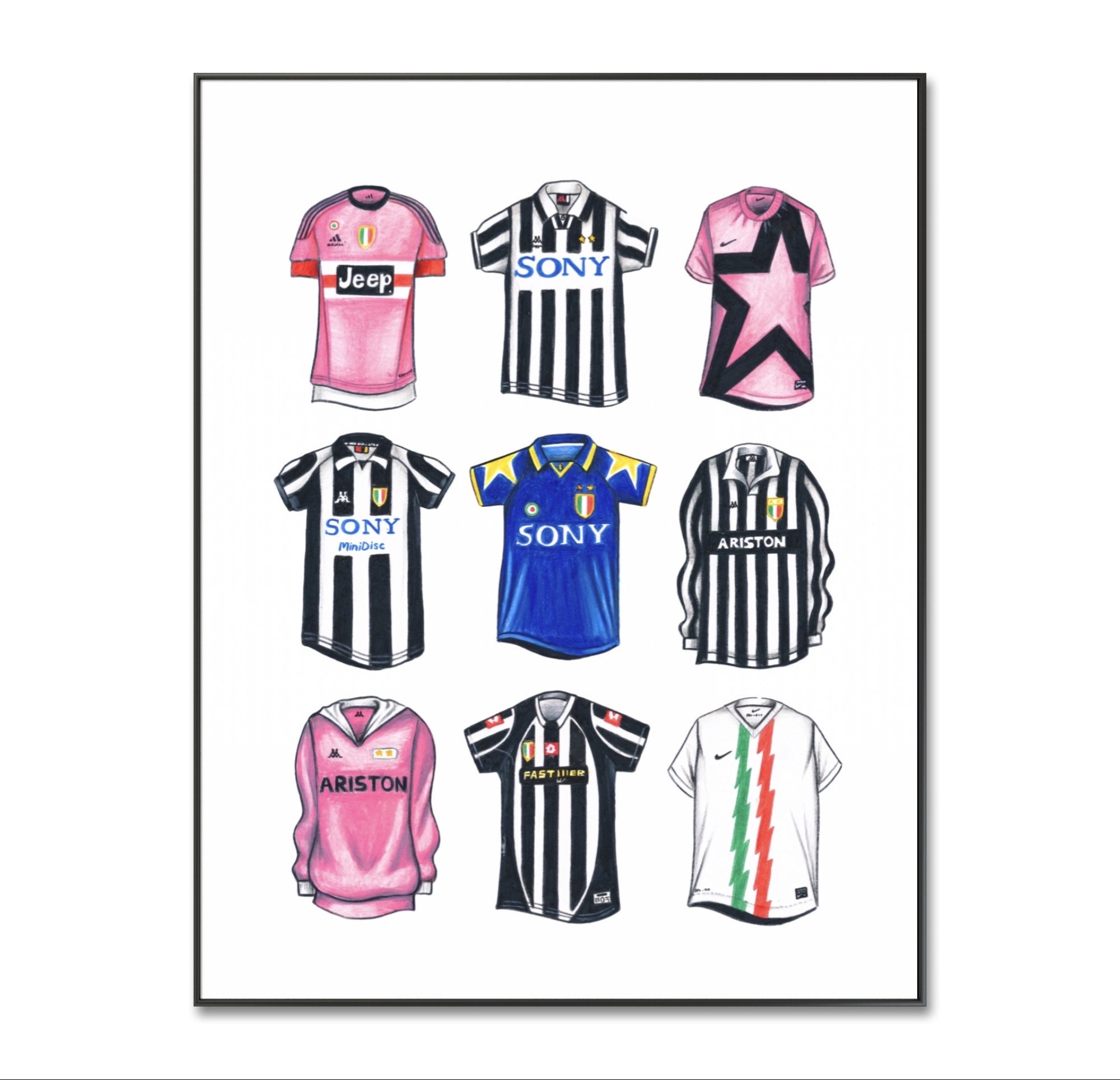Juventus Pink Jersey Etsy UK