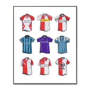 Feyenoord Football Shirt Poster | Feyenoord Football Poster | Feyenoord Soccer Kit | Retro Soccer | Soccer Jersey | A4 Print | Birthday Gift