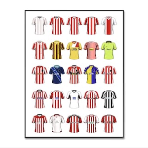 Sheffield United Poster: Retro Kit | Sheffield United Football Shirt | Classic Football Shirt | Birthday | A4 Wall Art Print | Christmas