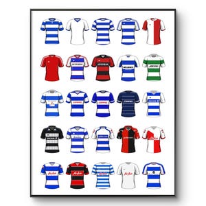 Queens Park Rangers Football Shirt Print: Classic Kits Poster (Digital Download)