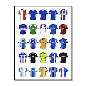 Wigan Athletic Fussball Trikot-Druck: Classic Kit Poster (A4)