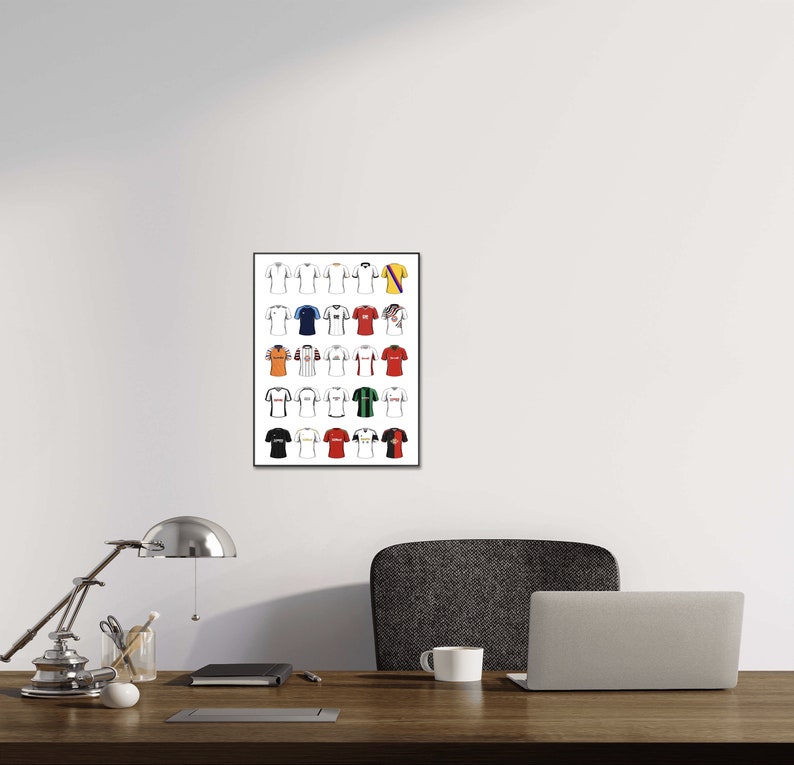 Swansea City Football Shirts Swansea Shirt Football Poster Handmade
