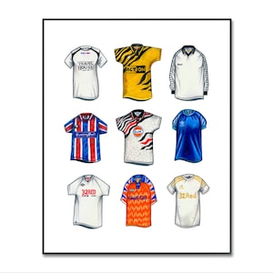 Swansea City Football Shirt Poster | Swansea Football Shirt |  Retro Soccer Jersey | A4 Print | Birthday | Wall Art | Swansea Poster Gift