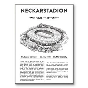 Stuttgart Football Poster | Neckarstadion Poster | Mercedes-benz Arena ...