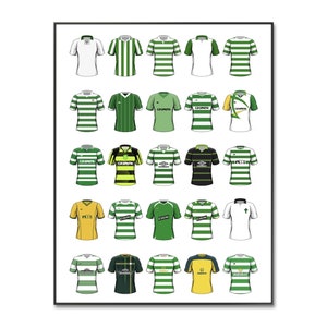 Celtic Football Shirt Poster | Celtic Football Club | Celtic Football Poster | The Bhoys Jersey A4 Print | Birthday | Wall Art | Celtic Gift