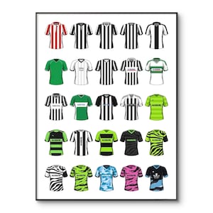 Poster de Rovers vert forêt | Poster de football vert forêt | Maillot de football vert forêt | Nouveau stade de pelouse | Impression A4 | Anniversaire | Art mural