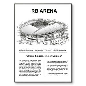 RB Leipzig Poster | RB Arena Poster | RB Leipzig Football Stadium | Soccer Arena | Birthday | Artwork | Gifts for Him | Digital Download