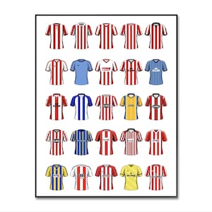 Brentford Football Shirt Poster: Retro Premier League Kit (A4 Print)