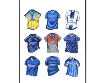 Retro Soccer Jersey Chelsea Top Blues Shirt Gift Retro Soccer Jersey Chelsea Top Blues Shirt Gift
