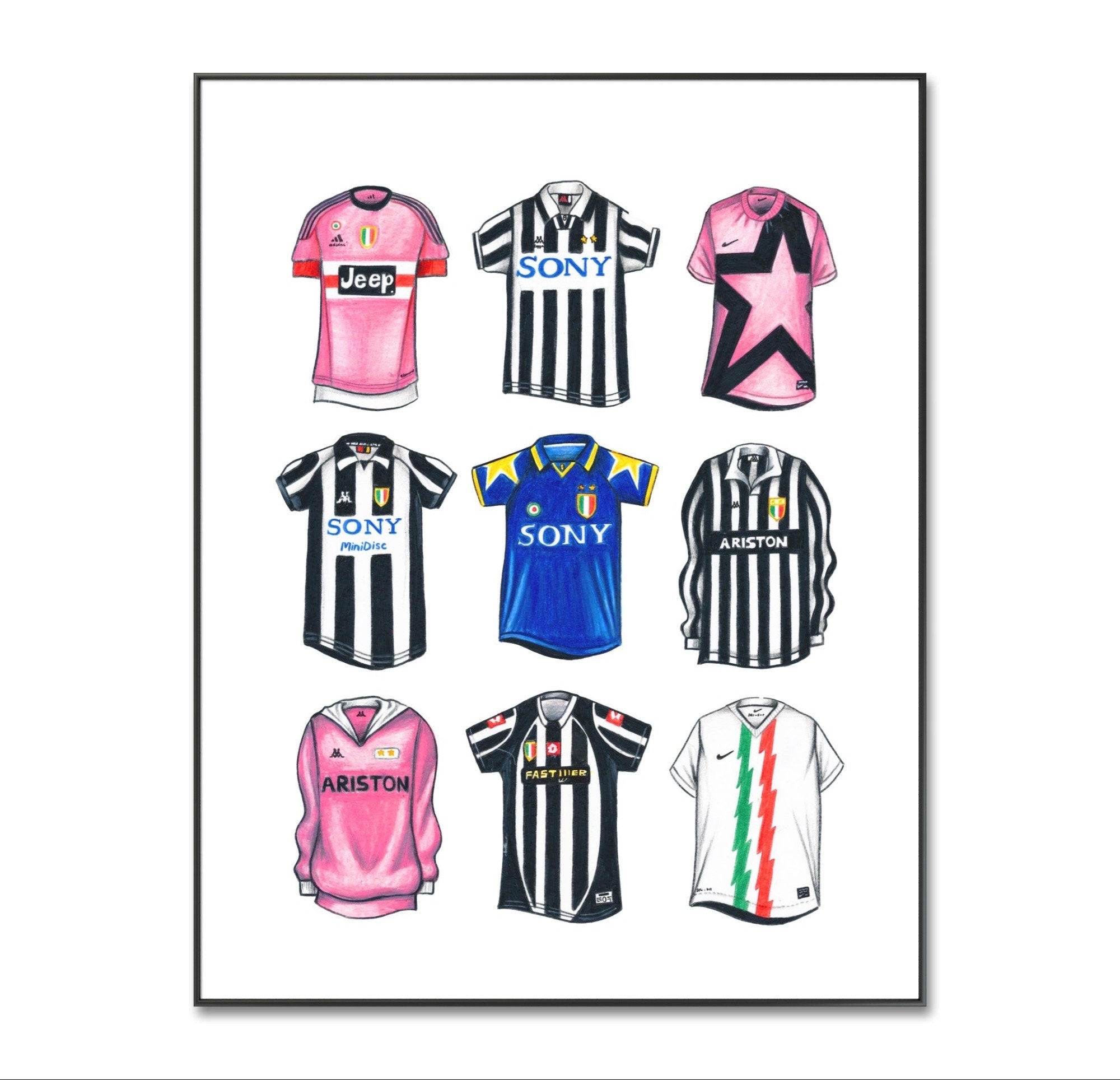 Gadget Compleanno Ciondolo Sport Squadra Completino da Calcio Juventus