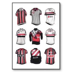 São Paulo Football Shirt Poster: Classic Soccer Wall Art (Digital Download)