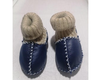 Leather Moccasins, Baby Booties, Baby Moccasins, Infant Booties, Crochet Baby Booties, Baby Slippers, Lambskin Shoes For Babies and Toddlers