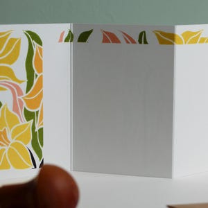 Daffodil Garland Flower Card (March Spring Birth Flower) | Single Card & Envelope imagem 6