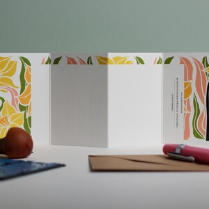 Daffodil Garland Flower Card (March Spring Birth Flower) | Single Card & Envelope imagem 4