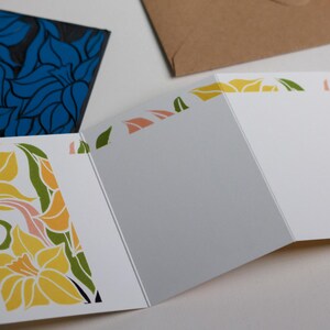 Daffodil Garland Flower Card (March Spring Birth Flower) | Single Card & Envelope imagem 10