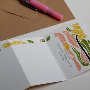 Daffodil Garland Flower Card (March Spring Birth Flower) | Single Card & Envelope imagem 9