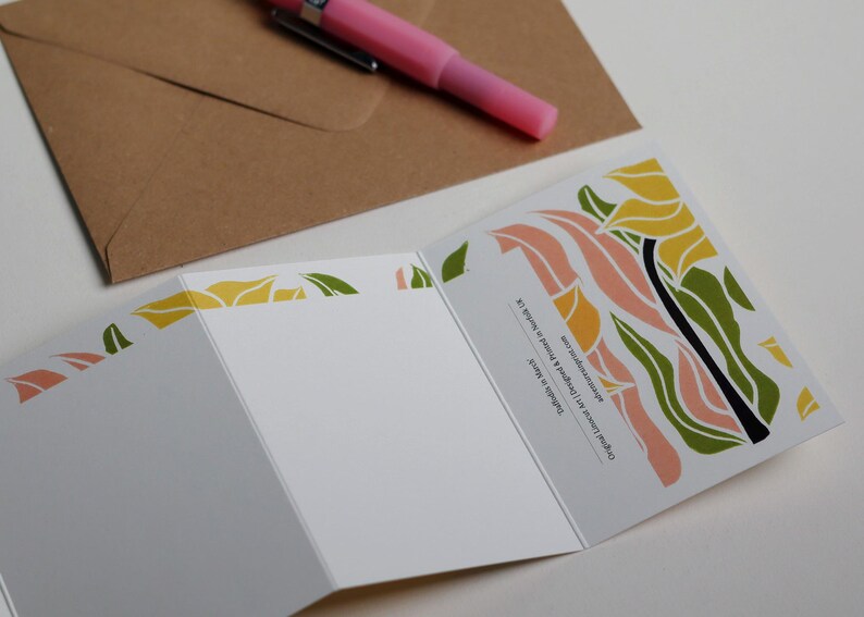 Daffodil Garland Flower Card (March Spring Birth Flower) | Single Card & Envelope imagem 9
