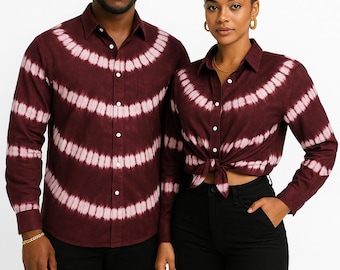 Camisa tie-dye: camisa unisex de algodón de manga larga