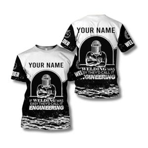 Personalized Welder Shirt Hoodie Set, Custom Name Welding Quote Apparel
