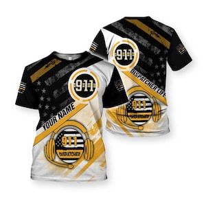 Camiseta personalizada de despachador del 911 con nombre personalizado