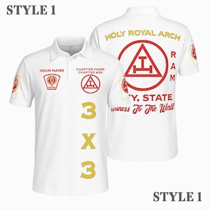 2B1 ASK1 Third‑Degree Illumination Polo – Custom Lodge 168 Personalized Masonic Shirt