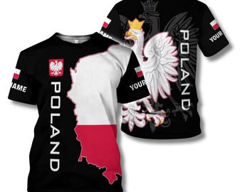 Polen-tröja, hoodie eller sweatshirt – Anpassat namn med polsk flagga och örn