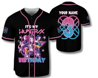 Custom K-Pop Anime Birthday Baseball Jersey – Personalized Name and Age