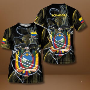 Ecuador Flag Shirt, Hoodie, or Zip Hoodie – Custom Name Ecuadorian Pride Apparel