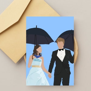 Gilmore Girl Valentine&#39;s Day Card Rory and Logan You Jump I Jump Jack Printable Foldable Greeting Card Print at home For Anniversary