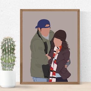 Gilmore Girl Poster Lorelai & Luke Love Gift For Her For Him Printable, Home Decor, Print at Home, Digital download.