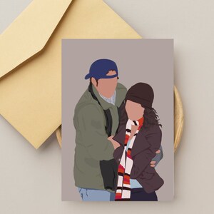 Gilmore Girl Valentine&#39;s Day Card Lorelai & Luke, Love, For Her, Him, Printable, Foldable Greeting Card, Print at home, Digital download