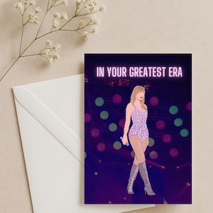 Taylor Birthday Card For Swif Fans Design Swift Perfect Gift for Fans of Taylor Pop Icon Birthday Card For Her In Your Greatest Era Card