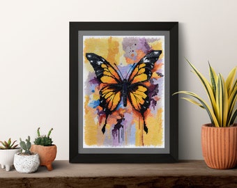 Butterfly Cross stitch kit, Insect counted cross stitch kit, summer cross stitch pattern Needlework kit