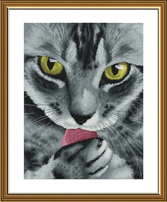 Design Works Cucciolo e Gattino Kit Punto Croce Contato 30x30cm