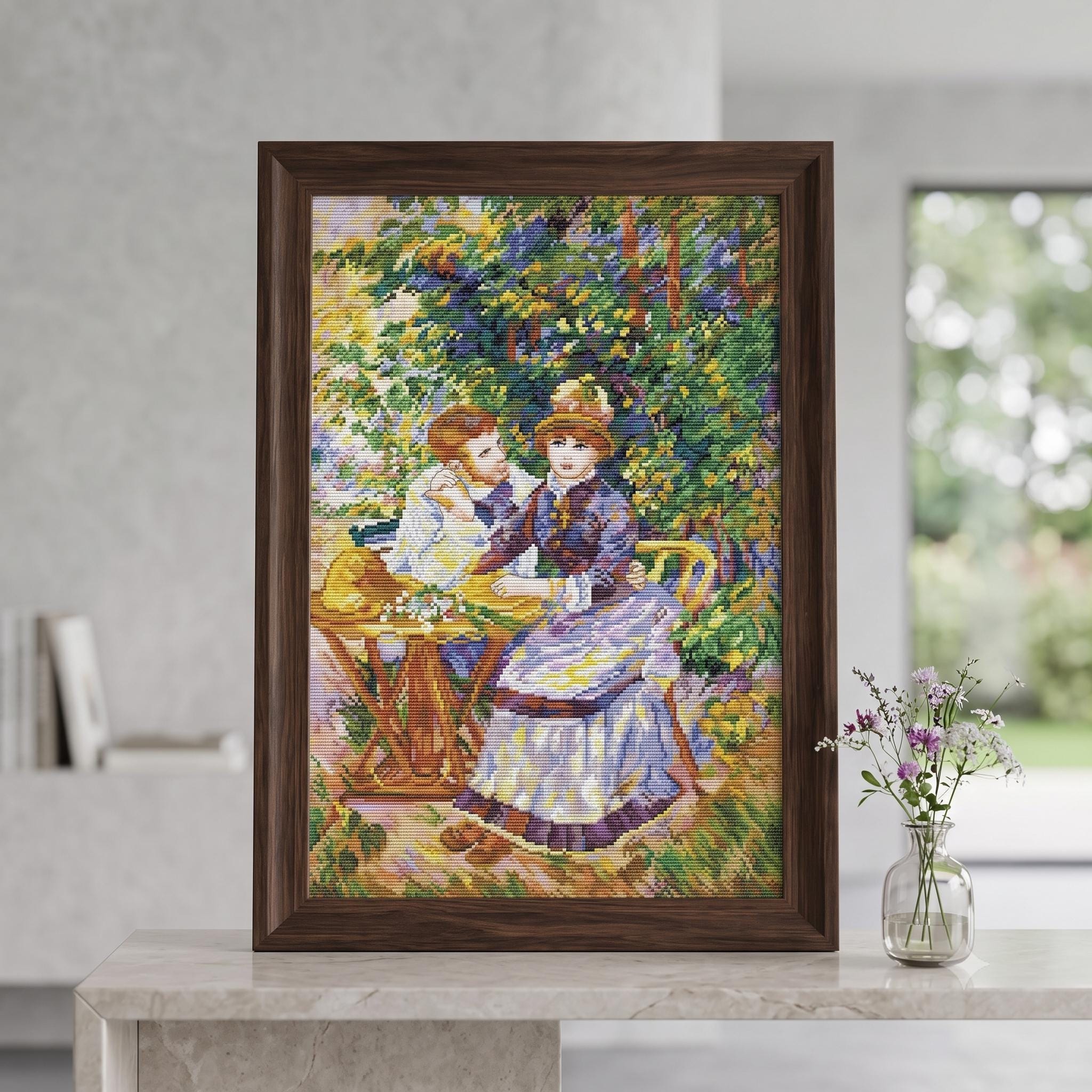 In the Garden Pierre Auguste Renoir Cross Stitch Kit, Victorian