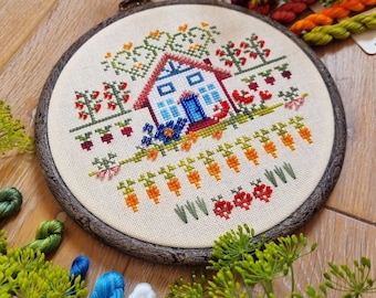 カントリー調　刺繍絵 小さなカントリー刺しゅう 作品と図案250 – 古書 朔の本