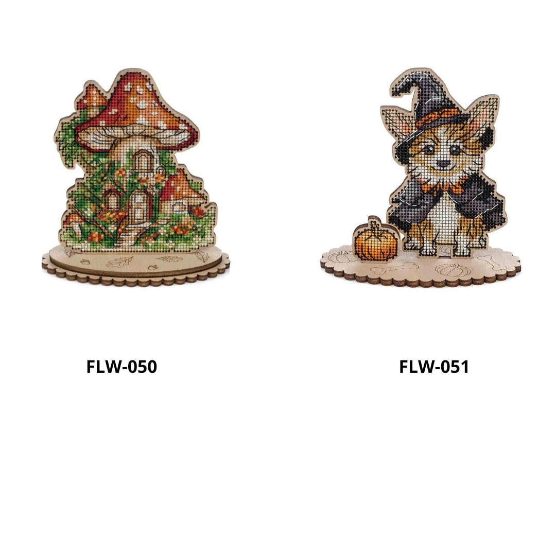 Christmas Perforated Wooden Cross Stitch Kit, Stitchable Wooden