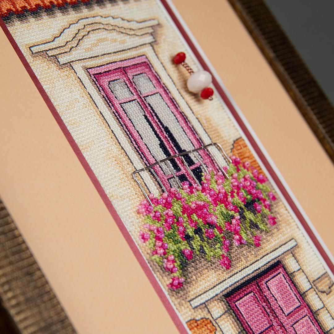 European Door Cross Stitch Kit, Cozy Province X-stitch Pattern