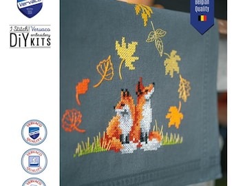 Vervaco Kit Point De Croix Complet – La Fée Violette, 23 X 36 Cm, Tissu Zweigart, Fils DMC, Loisir Créatif DIY Broderie Tableau Décoration Maison