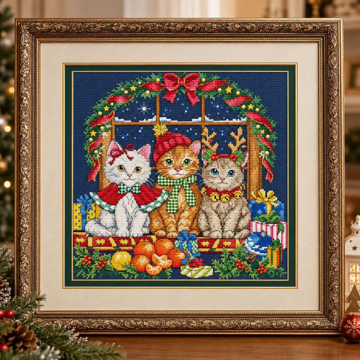 Three Cats Cross Stitch - Etsy