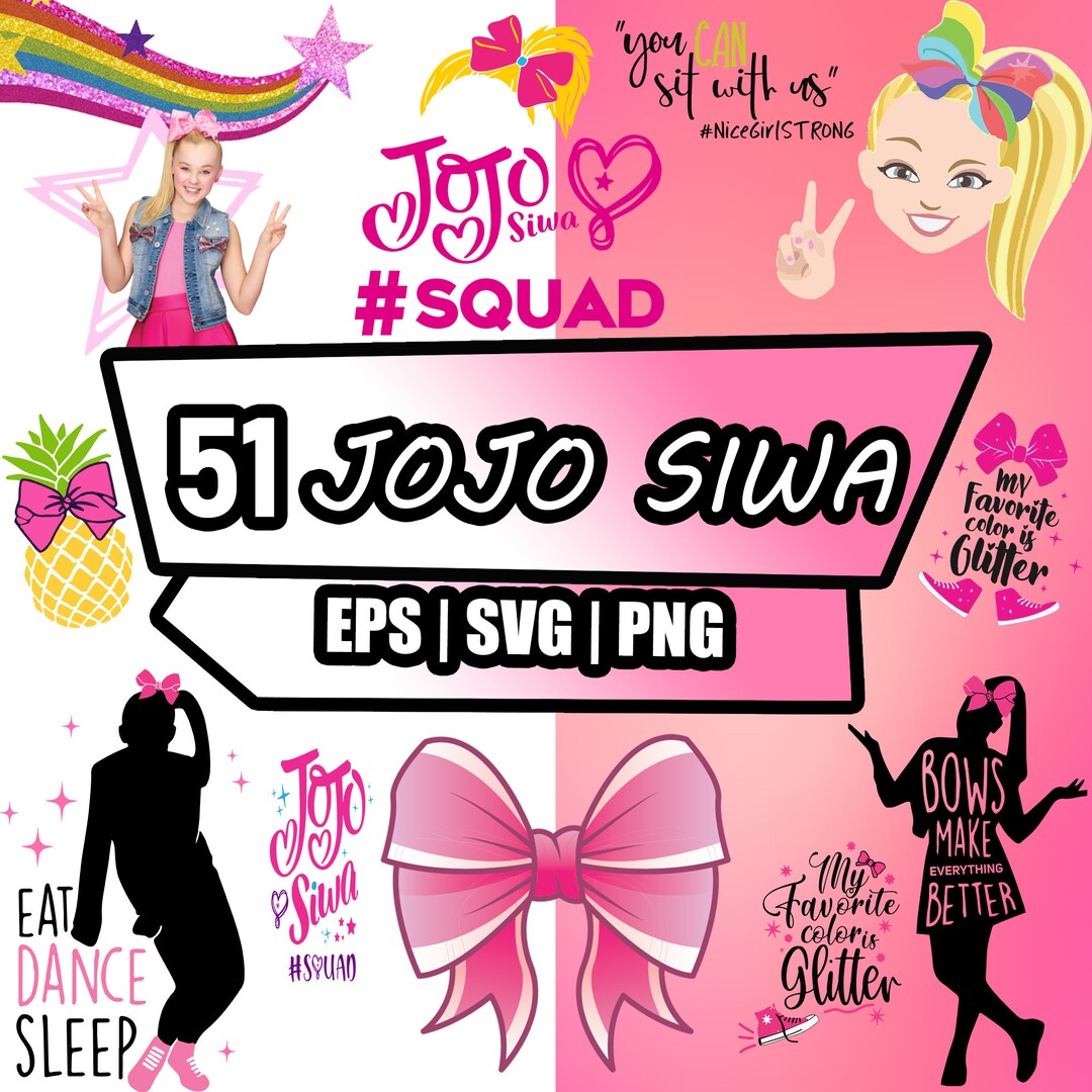 Jojo Siwa Bundle Svg, Png, Jojo Siwa Svg, Png, Files for Cricut, Clipart Unicorn Svg, Jojo Siwa ...