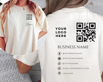 Qr Custom Logo Design Shirt, Company Logo Shirt, Team Logo Shirt, Wholesale Business Logo Shirt, Customized Company Logo, Custom School Logo