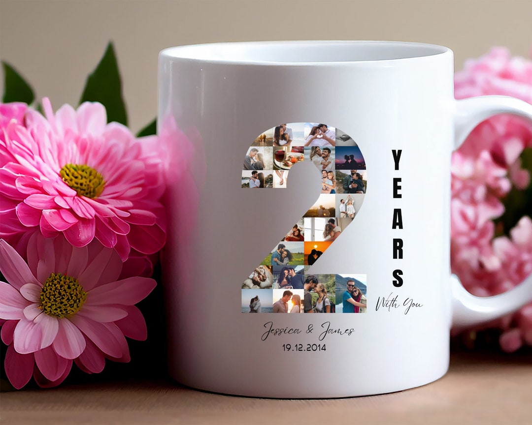 Personalized 2 Year Anniversary Mug Gift, 2nd Anniversary Mug, 2 Year