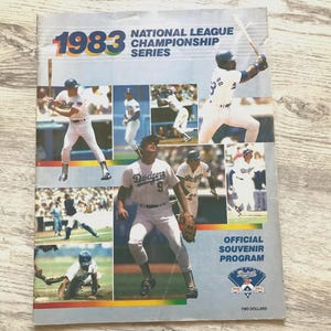 1983 Los Angeles Dodgers de la NLCS vs Phillies de Philadelphie Programme souvenir officiel Baseball