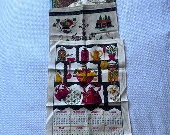 Vintage Tea Towel Calendars 72, 73, 74 Bundle/Lot