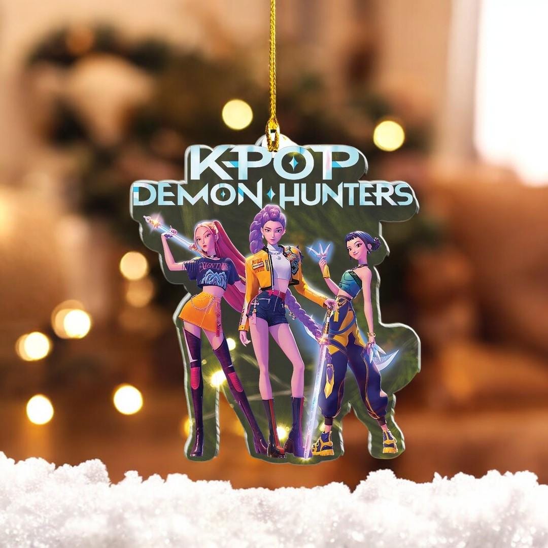 Discover Kpop Demon Hunters Acrylic Ornament  Mira Zoey Rumi Anime Christmas Tree Decor, Cute Acrylic Hanging