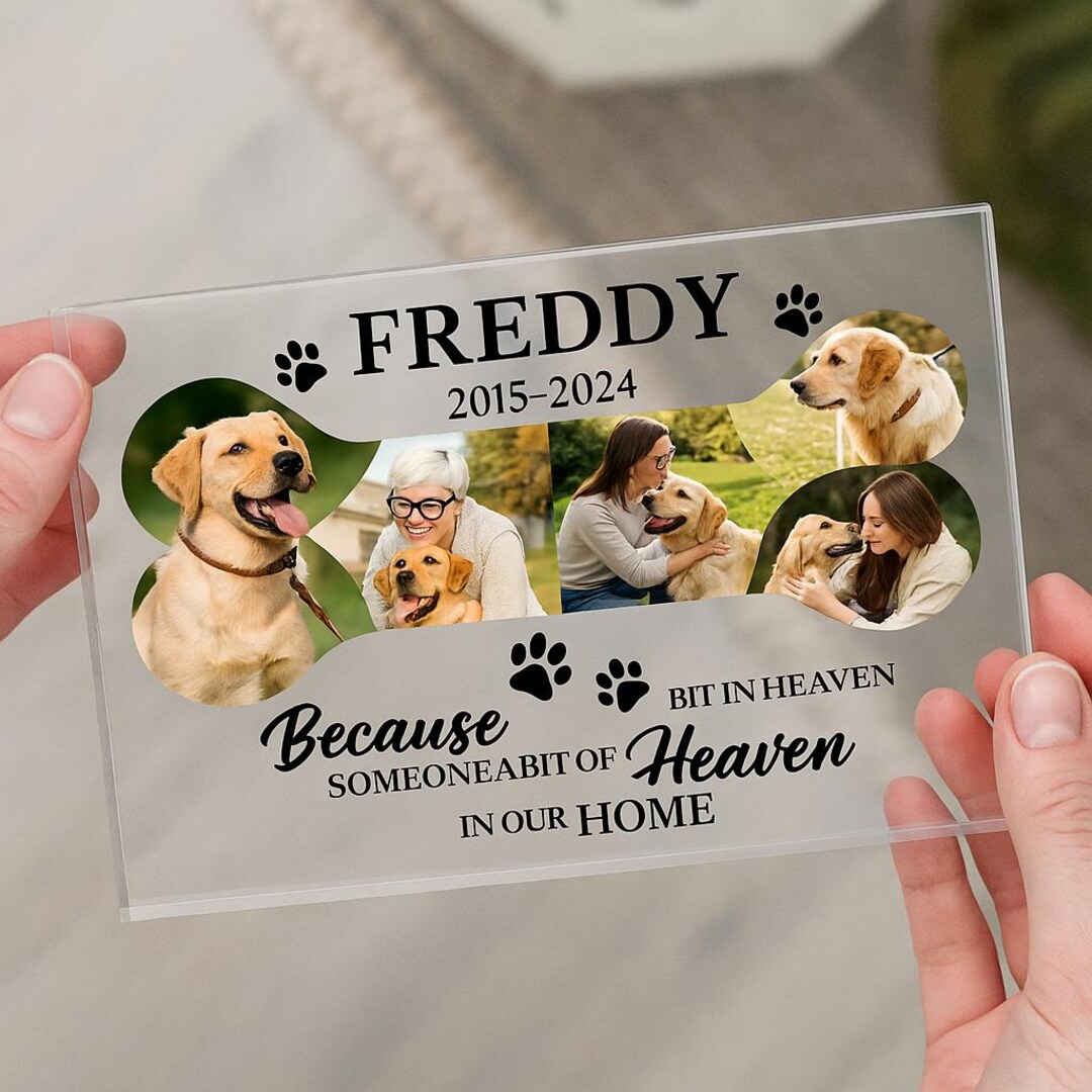 Custom Pet Memorial Acrylic Block – Dog Loss Gift, Pet Remembrance ...