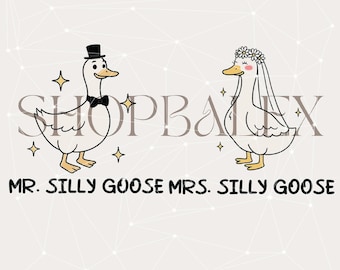 Lustiges Gänse Paar PNG - Mr. Silly Goose & Mrs. Silly Goose Digitaler Download Set
